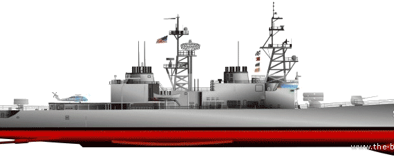 Эсминец USS DD-971 David R. Ray [Destroyer] - чертежи, габариты, рисунки